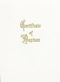 Traditional Steel-Engraved Child Baptism Certificate (Pkg of 3)