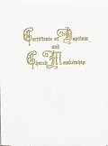 Traditional Steel-Engraved Certificate of Baptism and Church Membership (Pkg of 3)