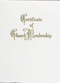 Traditional Steel-Engraved Church Membership Certificate (Pkg of 3)