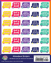 Vacation Bible School (VBS) Food Truck Party Attendance Stickers (Pkg of 24)