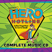 Vacation Bible School (VBS) Hero Hotline Complete Music CD