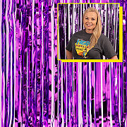 Vacation Bible School (VBS) Hero Hotline Purple Foil Decorating Curtain