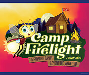 Vacation Bible School (VBS) 2024 Camp Firelight Large Logo Poster