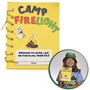 Vacation Bible School (VBS) 2024 Camp Firelight Camp Journal Craft (Pkg of 12)