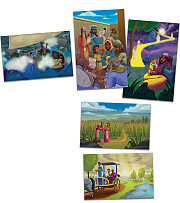 Vacation Bible School (VBS) 2024 Camp Firelight Bible Story Poster Pack