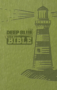 CEB Deep Blue Kids Bible Lighthouse Green